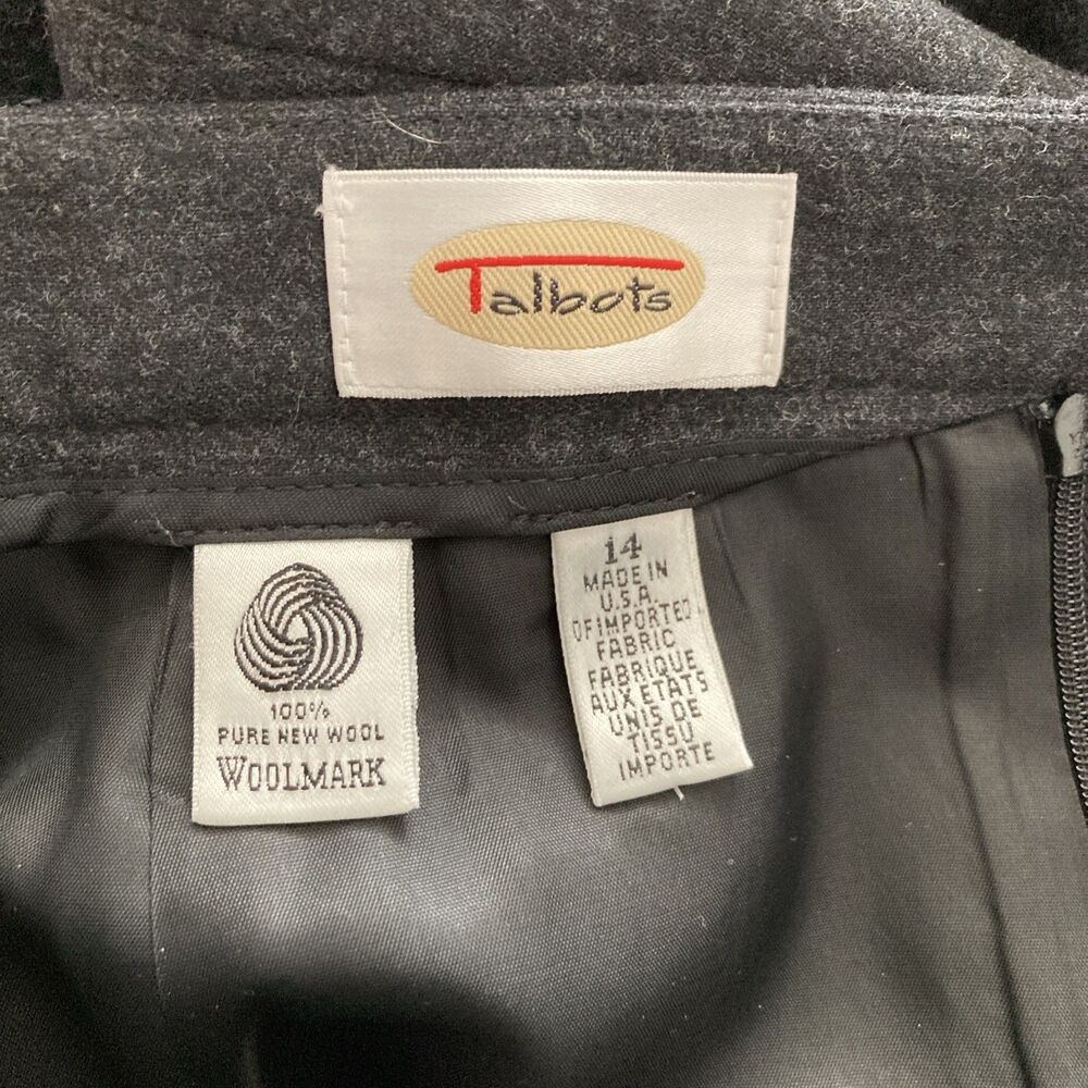 Vintage Talbots Wool Maxi Skirt 14 Fits like 10-12 Women Black Modest Elegant - Picture 10 of 12